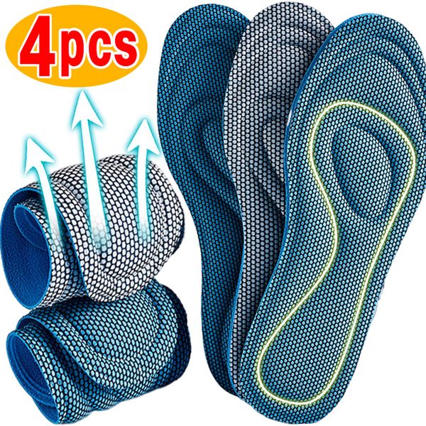 

shoe parts accessories 4pcs memory foam orthopedic insoles for shoes antibacterial deodorization sweat absorption insert sport running pads, White;pink