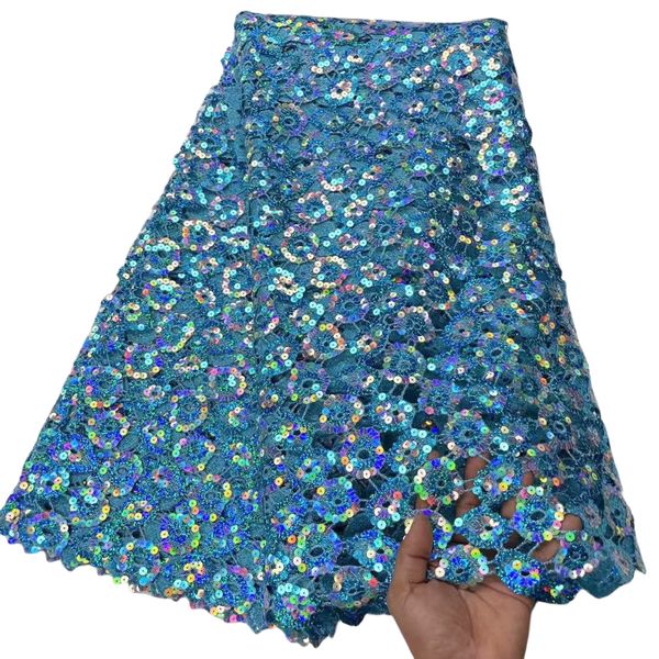 

cord lace fabric with sequins nigerian women wedding clothing textile sewing craft ladies textile apparel wedding female sewing clothing 202, Black;white