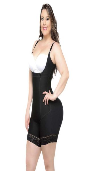 

female bodysuit full length tummy shaper body shaper women slimming underwear slimming belt shapewear fajas butt lifter sheath8151301, Black;white