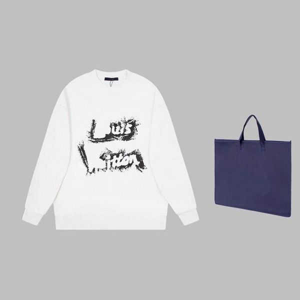 

2023s autumn and winter craft jacquard letter logo fashion long sleeve sweater student casual fleece hoodie k06, Black;brown