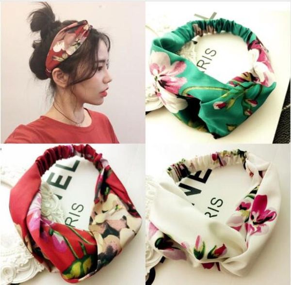 

women girls summer bohemian hair bands print headbands retro cross turban bandage bandanas hairbands hair accessories headwrap4454677