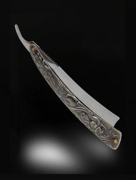 

professional straight edge stainless steel shaper barber razor folding shaving knife aluminum vintage shaver175c4567111