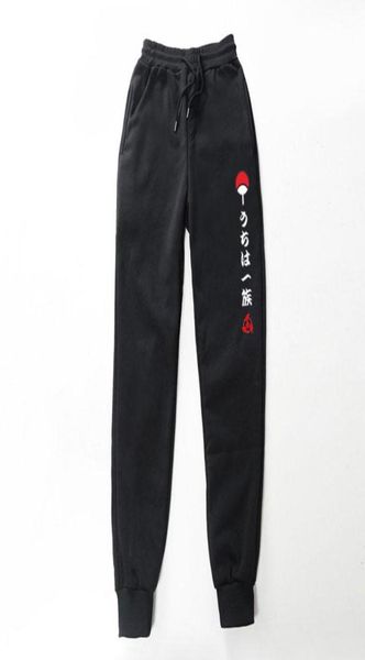 

harajuku anime narut japanese uchiha men pants print joggers male trousers casual pants sweatpants jogger fitness sweatpants4619049, Black