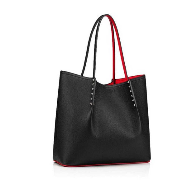 

fashion bag cabata designer totes rivet genuine leather red bottom handbag composite handbags famous shopping bag european and american fash