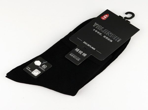 

popular men039s combed cotton tube socks solid color casual business comfort socks men039s spring and summer socks for all s2133338, Black