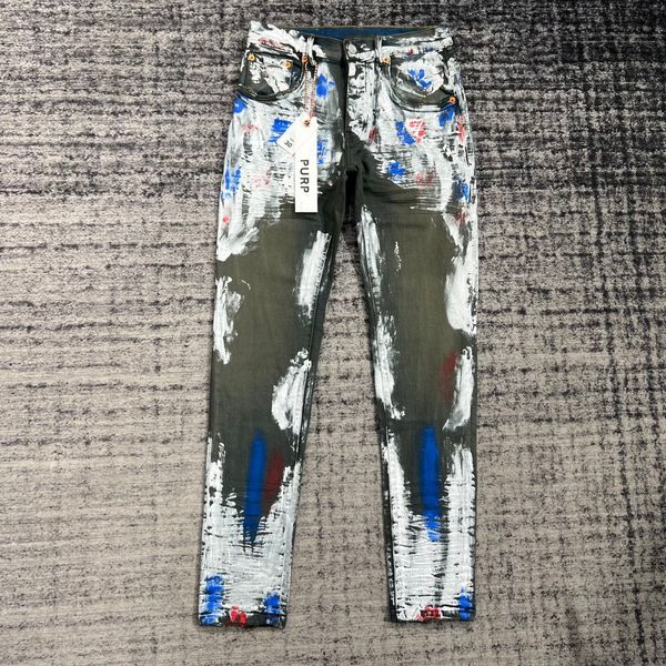 

mens jeans designer jeans men pants pantalones army green graffiti mens designers purple ripped jeans denim tears washed old jeans, Blue