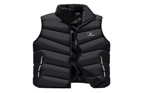 

vest men new stylish 2019 spring autumn warm sleeveless jacket men winter waistcoat men039s vest casual coats mens plus size 5x7364008, Black;white