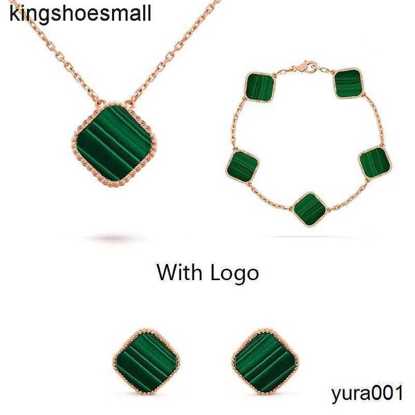 

van 4/leaf clover necklace fashion designer jewelry set love pendant necklaces 5 flowers bracelet stud earring gold mother of pearl necklace, Silver