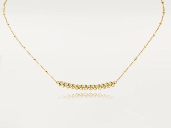 

high edition classic design cubic zirconia rivet clash love necklace pendant women girls 316l titanium steel wedding jewelry colla2515551, Silver