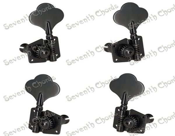 

a set 4 pcs black open gear bass string tuners tuning pegs keys machine heads for electric bass guitar3575827