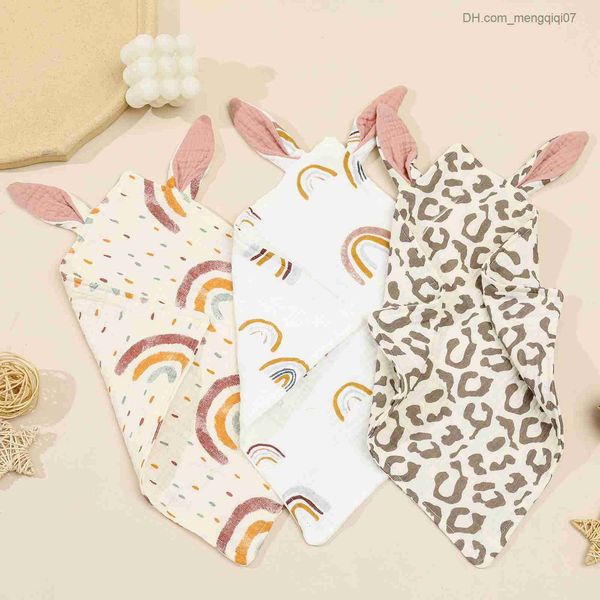 

towels robes baby bathroom cotton cartoon 2-layer rabbit ear boys and girls super soft hooded comfortable towel newborn baby roll release z2