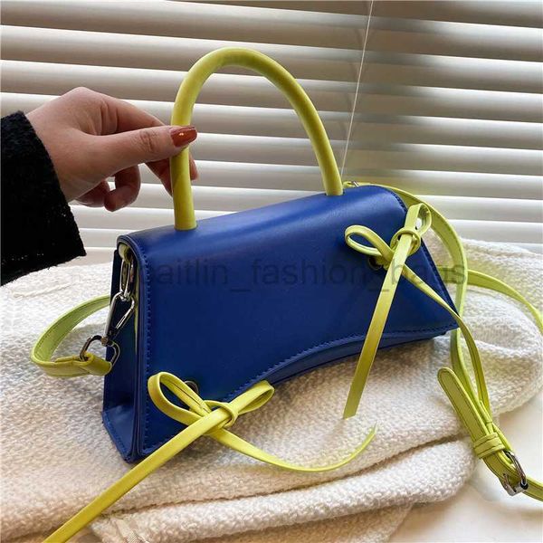 

designer bag contrast color personalized bowknot hourglass women's 2021 new creative fashion handheld trend crossbody designer bag cait