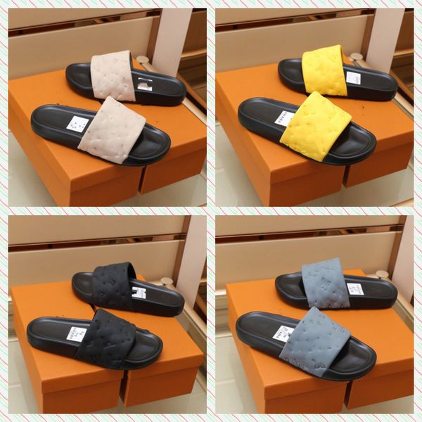 

luxury summer home men slipper simple black white lovers shoes designer non-slip bathroom slides flip flops indoor women platform slippers s