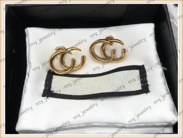 

2022 hollow words earring brands titanium steel ear studs for lady luxurys designers earrings women goldcolor g letter earings bo5375735, Golden;silver