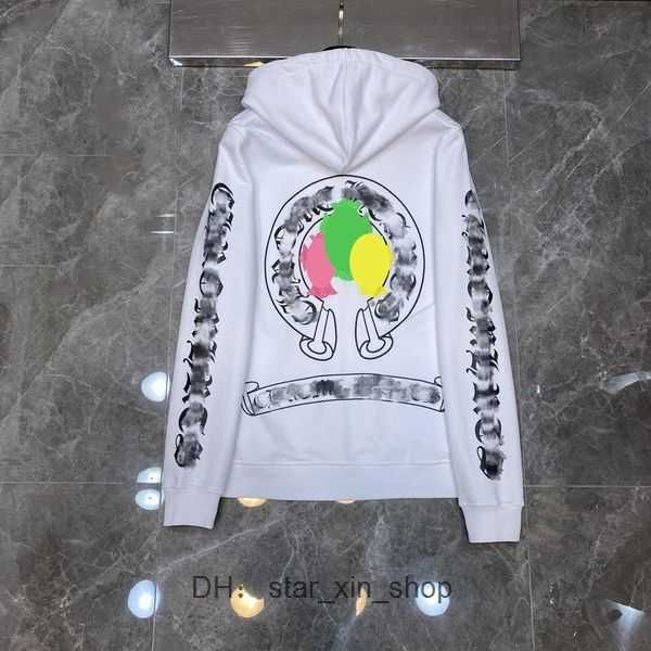

chrome clothing mens designer hoodies spring sweatshirts hoodie ch long sleeve coat hoody woman men hip hop 8 j51p, Black