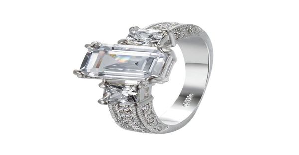 

yoursfs 6pcsset zircon wedding ring fashion 18k gold plated jewelry7624263, Silver