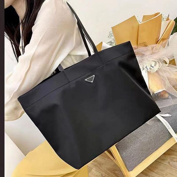 

re-nylon tote bags handbags womens plain totes shopping shoulder bags luxury large black lady fashion purses designer woman handbag luxuries