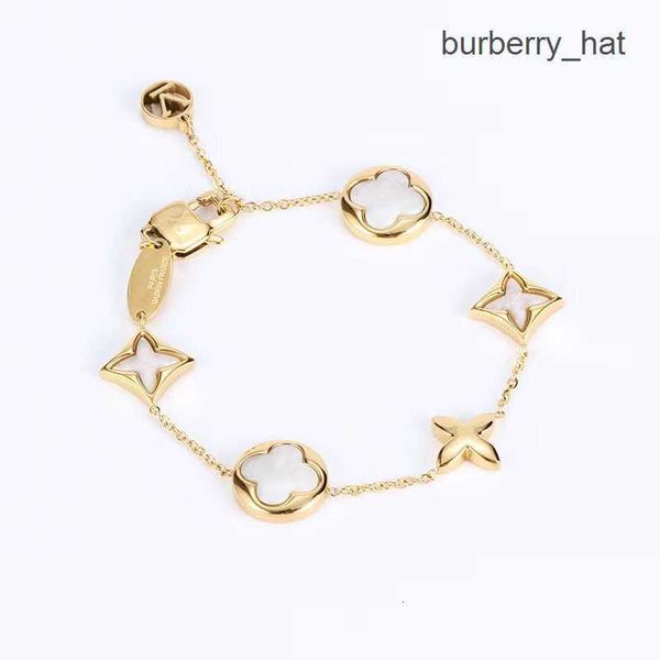 

flower lock bracelets bangle letter v titanium steel designer for women men luxury jewlery gifts woman girl gold silver rose gold wholesale, Golden;silver