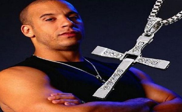 

fast and furious cross necklaces actor toledo diamond charm pendant silver or gold statement necklace fashion men jewelry christma1186799