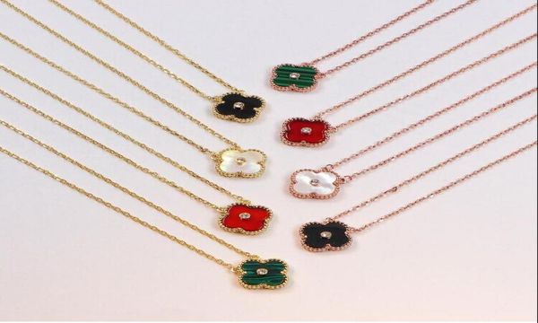 

classic titanium steel pendant necklaces 18k gold plated four leaves clover women luck necklace earrings bracelet designer jewelry7650107, Silver
