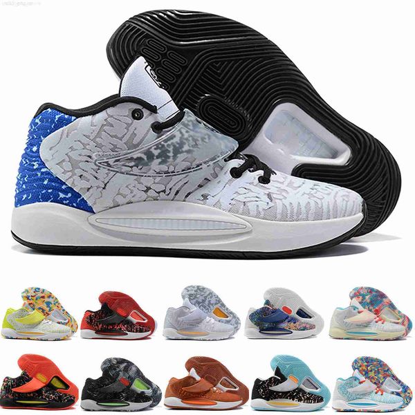 

elites durant kd 14 14s mens basketball shoes elite grey pink multi-color fluorescent green kd14 xvi trainers zooms sport sneakers us 7-12
