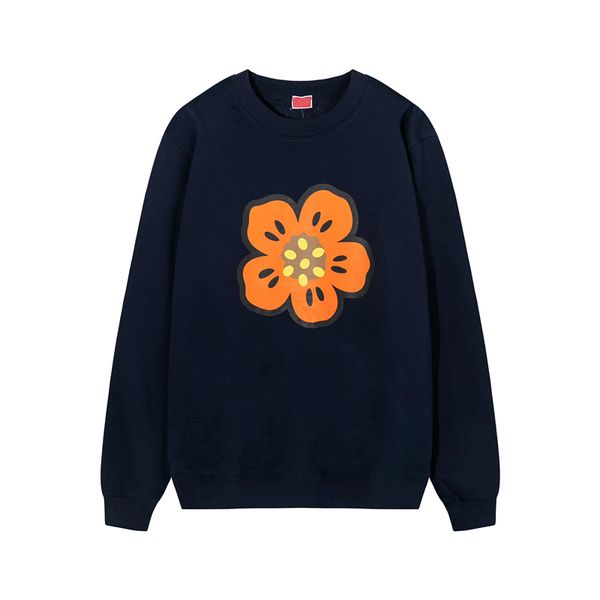

women designer hoodie small flower pattern letter printing round neck pure cotton hoodies mens fashion versatile loose relaxed mens women sw, Black