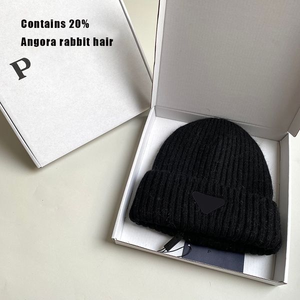 

popular hats knitted hats and woolen hats contain 20% angora rabbit hair for winter warmth and cold protection, Blue;gray
