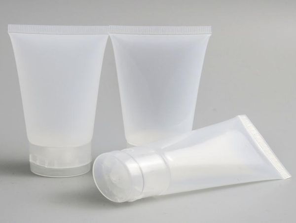 

50 x 50ml clear frosted cosmetic soft tub 50g hand cream eye cream plastic tube packaging empty portable container9799532