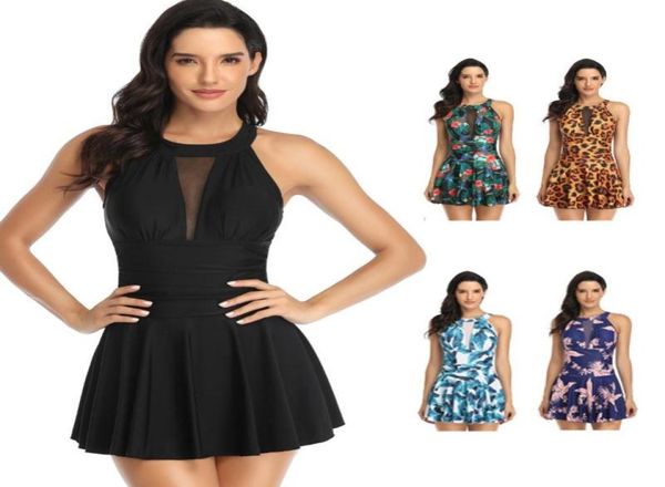 

onepiece suits women039s swimsuit printed plus sizes large big bikini one piece bathing summer beachwear push up with skirt se6728080