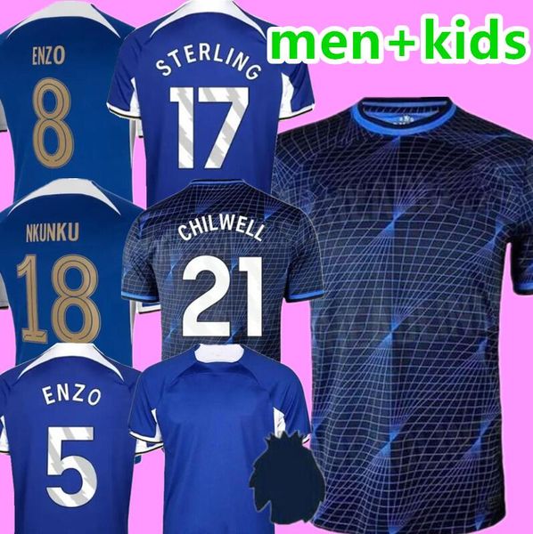 

23 24 enzo cfc nkunku soccer jerseys collection mudryk gallagher sterling jersey 2023 2024 fofana black out football shirt cucurella mash up, Black;yellow