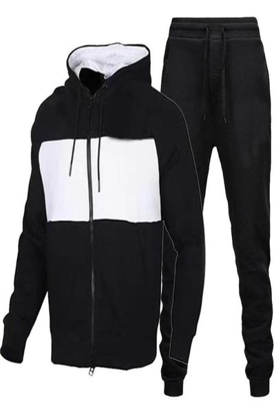 

men039s tracksuits autumn winter tracksuit men suits casual hoodies warm zip up sweatshirts two piece sets jacketpants male ou3330135, Gray