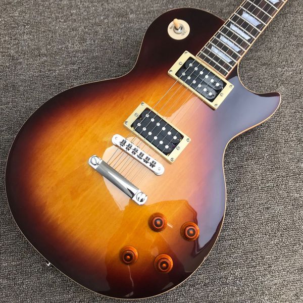 

full body electric guitar, single piece, sunburn, bridge maintenance updates