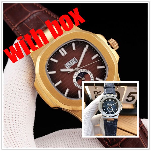 

mens watches designer watch watch nautilus multifunction 42mm automatic movement watch, Slivery;brown