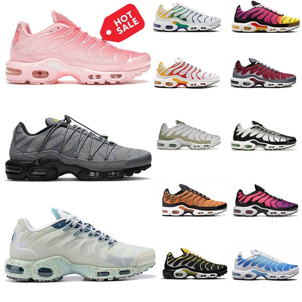 

tn plus runnin shoes triple black white cherry hyper blue light bone bred be true trainers sport sneakers size 36-46 casual shoes trainers o