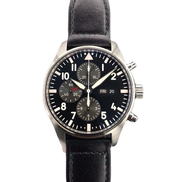 

mens automatic mechanical watch calendar black rubber, Slivery;brown