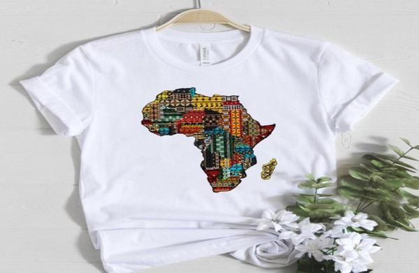 

africa map graphic tees women clothes 2021 summer harajuku female tshirt 100cotton white printed t shirt femme streetwear w5262836