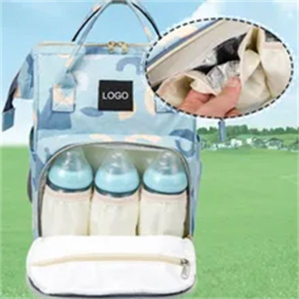 

waterproof polyester mummy maternity bag diaper backpack nappy tote floral baby diaper bag wet bag stroller baby items a2, Black