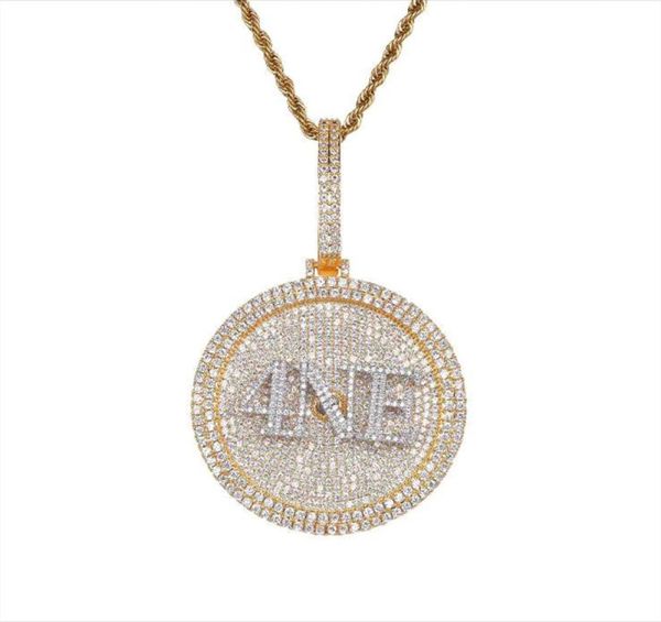 

5x5cm custom name medal pendants hip hop style men spin necklace chain any font letters numbers symbols color6445335, Silver
