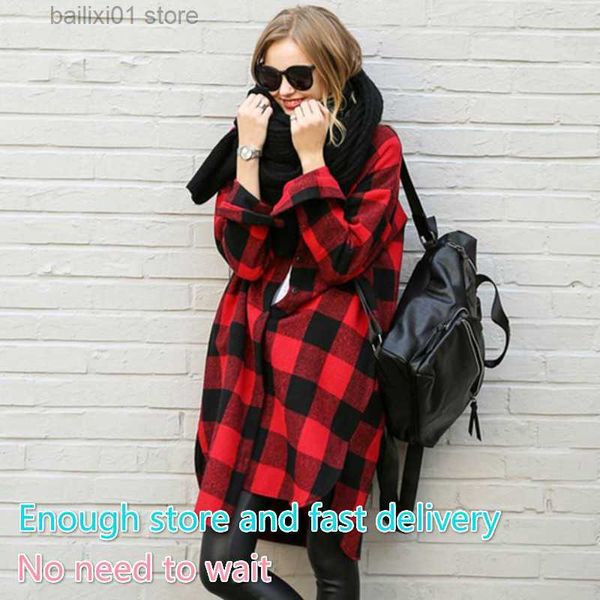 

women's jackets casual loose cotton shirt autumn new 2023 long flannel plain pattern shirt women's plus size button long sleeve t2, Black;brown
