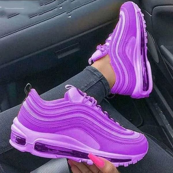 

2023 women's shoes outdoor solid color sneakers for woman summer fashion comfortable lace up size 43 female, Black