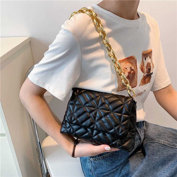 

shopping bags spring summer lingge small new fashion retro womens portable chain bag texture versatile messenger