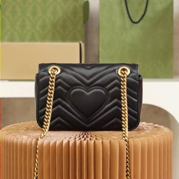 

designers bags womens shoulder bag marmont crossbody handbag messenger bags fashion metallic chain bags classic versatile women bag
