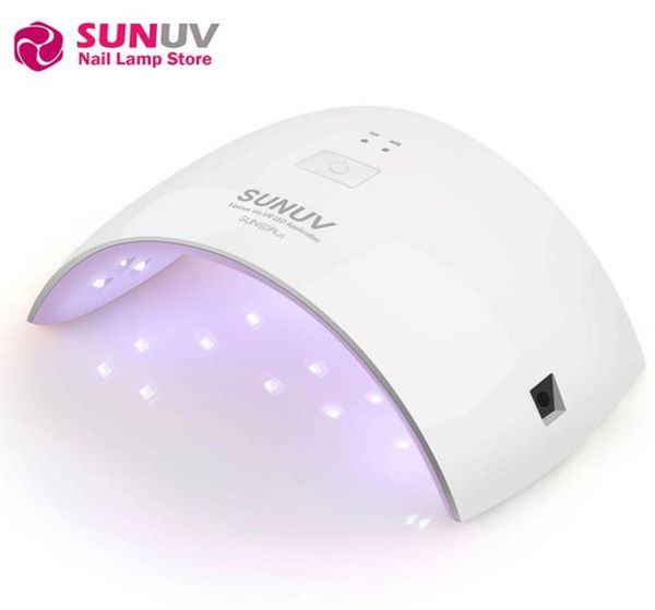

original sunuv sun9c plus uv led nail lamp 18 leds nail dryer for all gels with 30s60s button perfect thumb solution 36w pink7806456