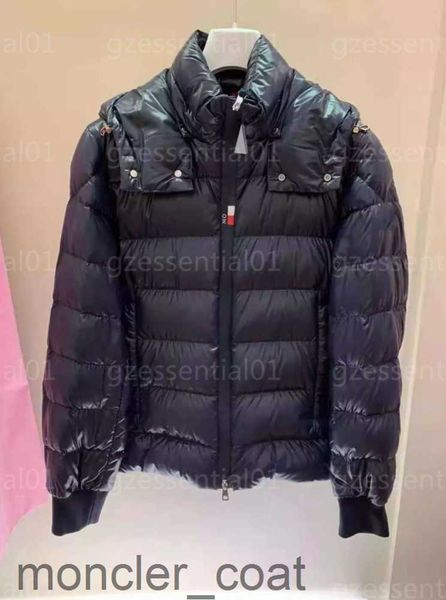 

monclear jacket mens hooded down coat winter warm coats classic minimalist trendy clothes sophistication three-color labels designer monclai, Black