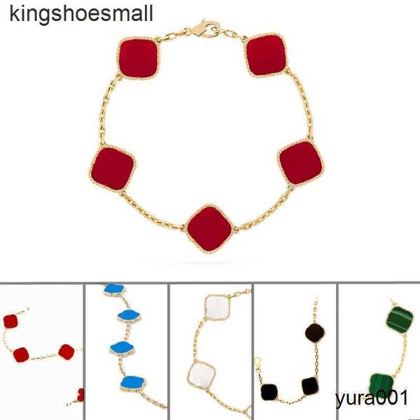 

van 4 leaf clover bracelet charm bracelets bangle chain jewelry or women girl 18k designer gold agate shell mother-of-pearl f wedding mother, Golden;silver