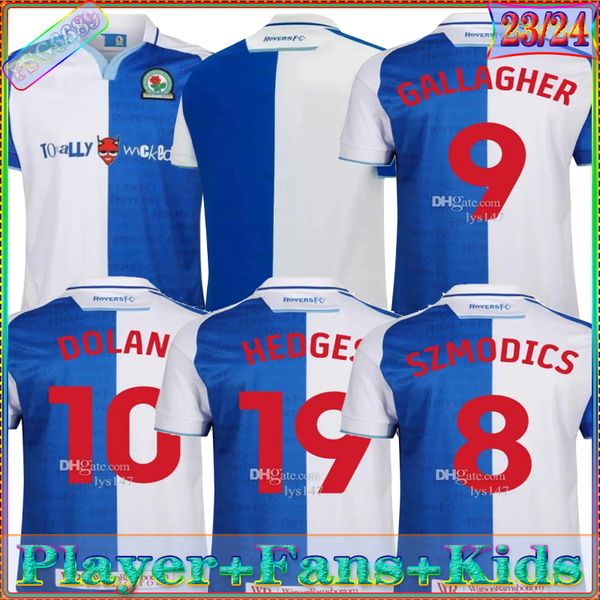 

23 24 blackburn rovers soccer jerseys 2023 2024 home away football shirt kit rothwell gallagher dolan brereton diaz dack lenihan maillots 66, Black;yellow