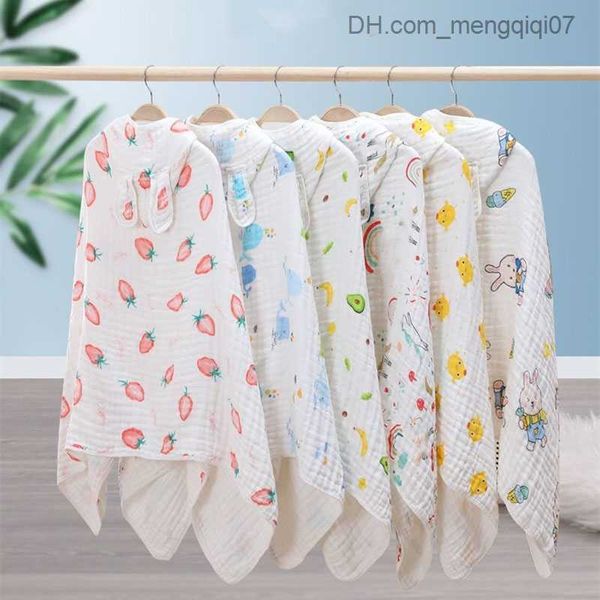 

towels robes 6-layer pure cotton baby hooded bath towel cartoon style wearable corner bath towel newborn super soft absorption bath towel z2