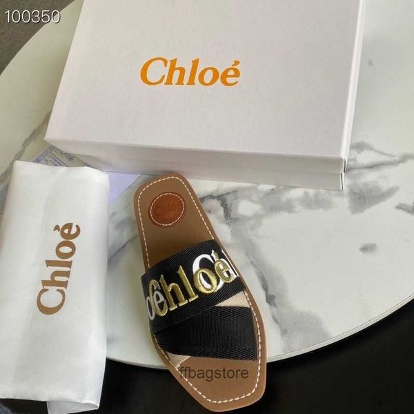 

casual woodies chole outwear ladies female mesh slipper cloe bottom woody letter slippers thick summer brand flat shoes 2023 mhx6
