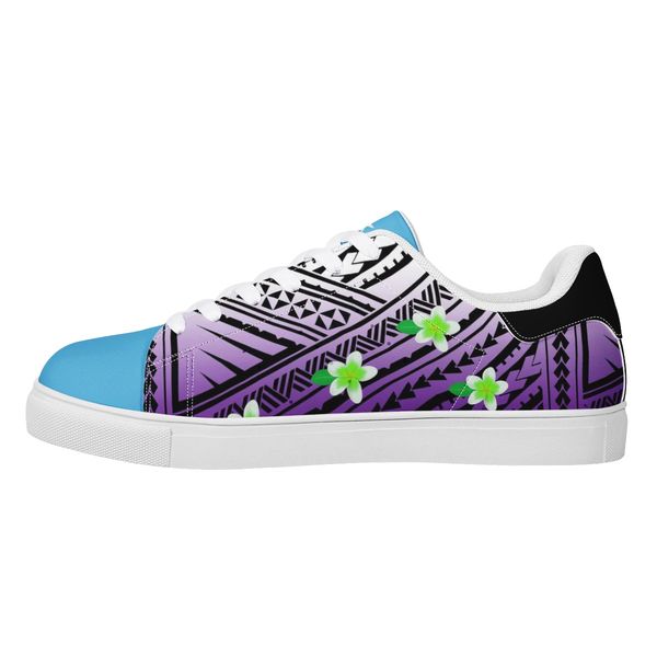 

diy shoes men's casual shoes women's outdoor shoes custom shoes blue toe cap and purple gradient with green flower embellishments