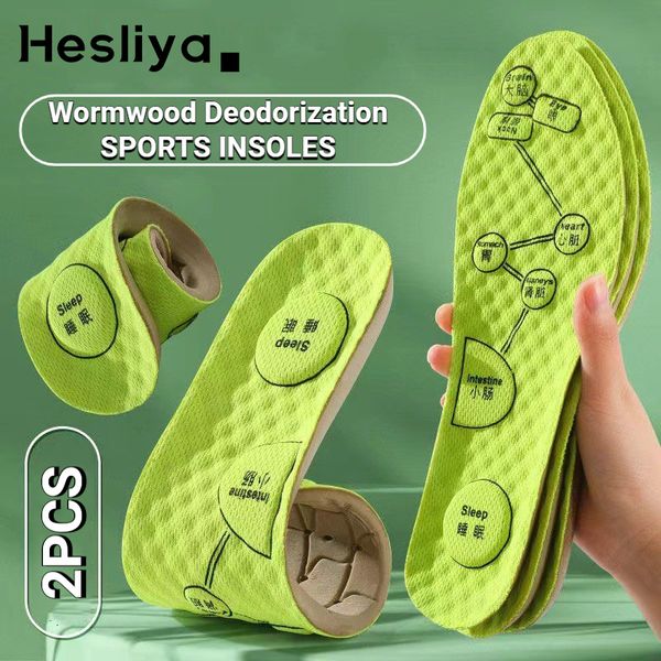 

shoe parts accessories wormwood insoles foot acupressure insole men women soft sports cushion inserts sweatabsorbing deodorant massage shoep, White;pink